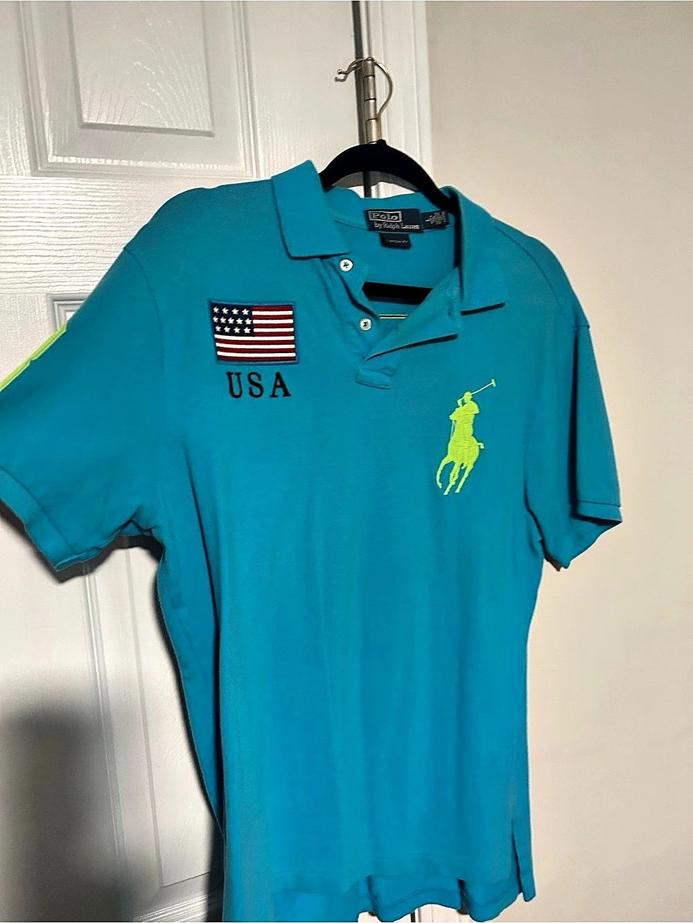 Polo by Ralph Lauren USA Flag Polo Blue Custom Fit